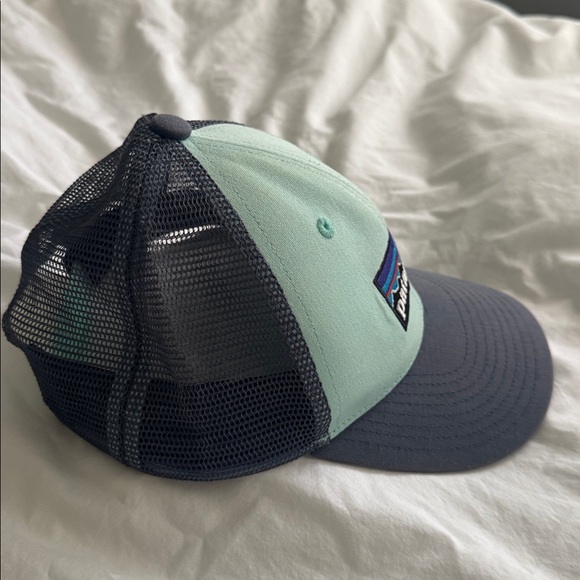 Patagonia Aqua and Charcoal KIDS Trucker Hat - Picture 2 of 5
